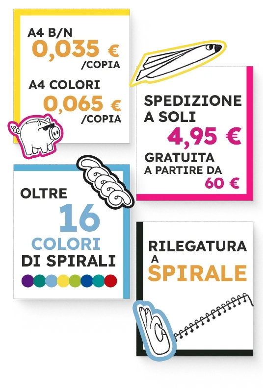 Stampa online e a basso costo Documenti e appunti a casa Copykrea