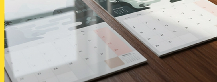 Calendari da Parete con Spirale Centrale