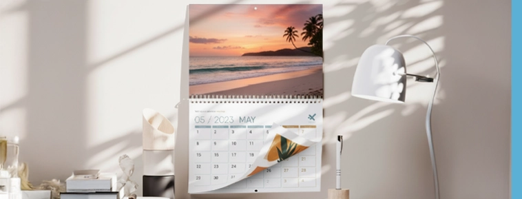 Calendari da Parete con Spirale Centrale